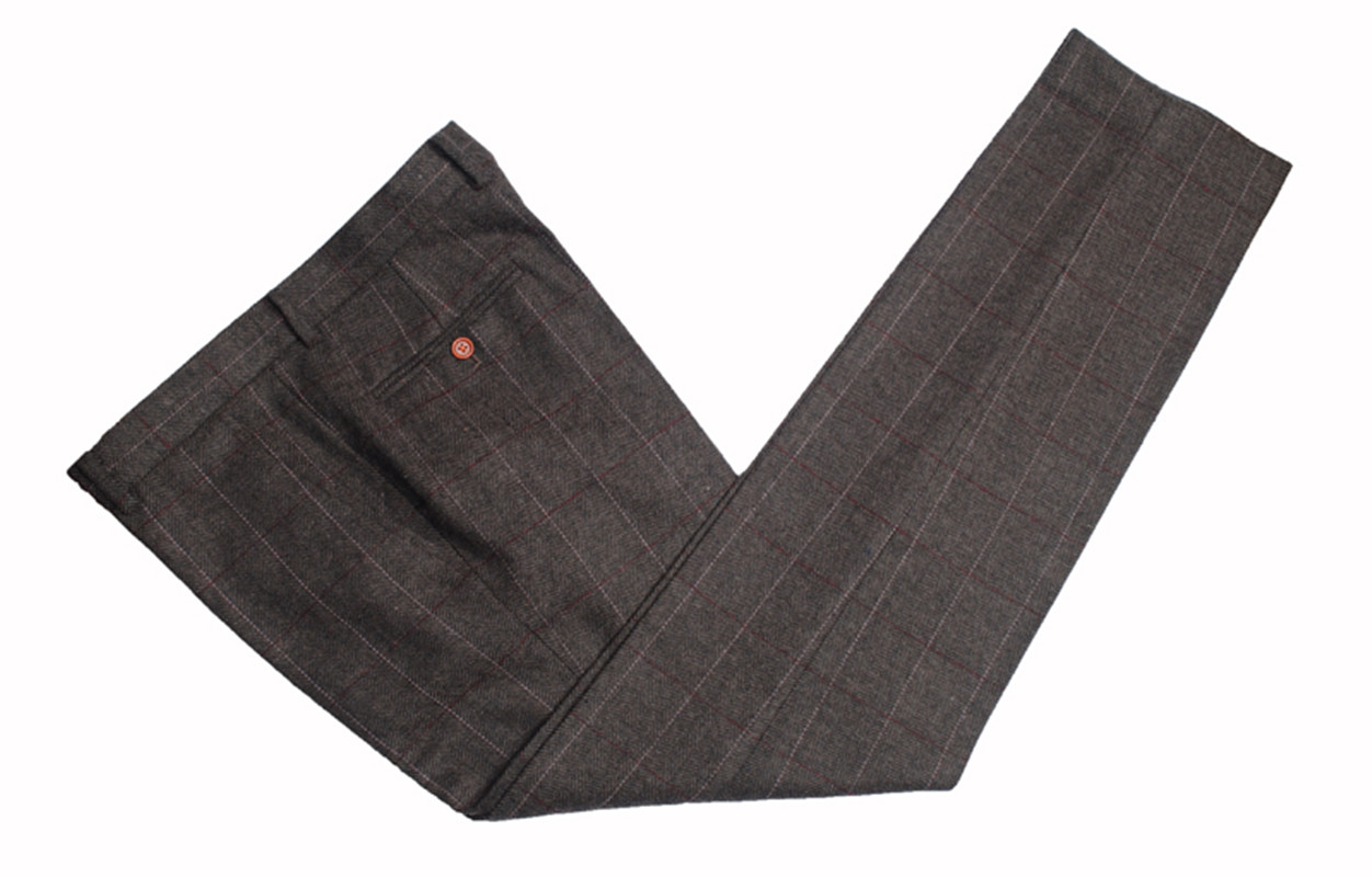 Fashion three piece men's formal business Plaid suit engagement British dress private customization (coat + Vest + pants)