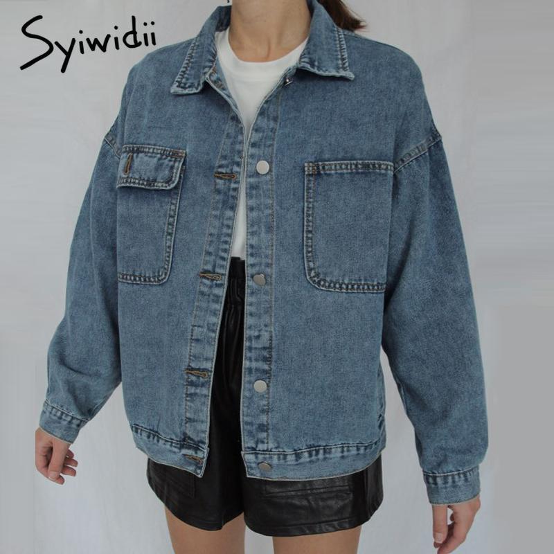 Women's Jackets Syiwidii Jean Jacket Women Clothes Oversized Jeans Denim Coat Korean Coats Spring Fall 2021 For Solid Casual, Blue
Women's Jackets Syiwidii Jean Jacket Women Clothes Oversized Jeans Denim Coat Korean Coats Spring Fall 2021 For Solid Casual, Blue