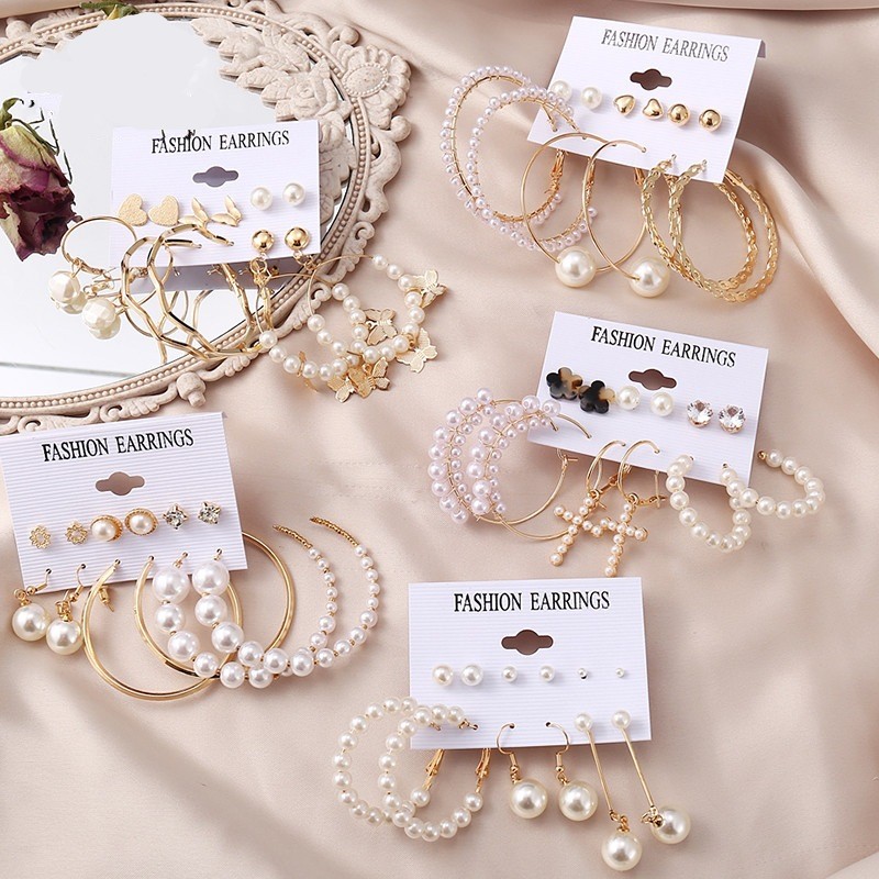 17KM Vintage Pearl Earrings stud For Women Big Gold Cross Set of Earring Long Tassel Butterfly Dangle Drop 2021 Jewelry 528 Z2
17KM Vintage Pearl Earrings stud For Women Big Gold Cross Set of Earring Long Tassel Butterfly Dangle Drop 2021 Jewelry 528 Z2