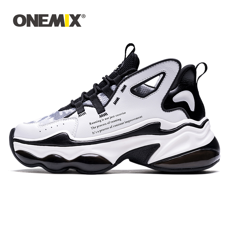 ONEMIX Sport Shoes for Men Air Cushion Breathable Mesh Black White Sneakers for Woman Reflective PLatform Footwear Running Shoes
ONEMIX Sport Shoes for Men Air Cushion Breathable Mesh Black White Sneakers for Woman Reflective PLatform Footwear Running Shoes