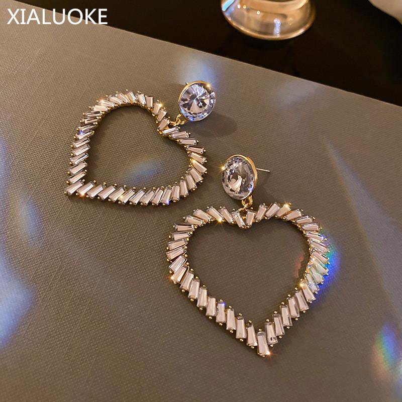 Dangle & Chandelier XIALUOKE Hyperbole Heart Drop Earrings For Women Bijoux Geometric Rhinestones Statement Luxury Jewelry Party Gifts, Silver
Dangle & Chandelier XIALUOKE Hyperbole Heart Drop Earrings For Women Bijoux Geometric Rhinestones Statement Luxury Jewelry Party Gifts, Silver