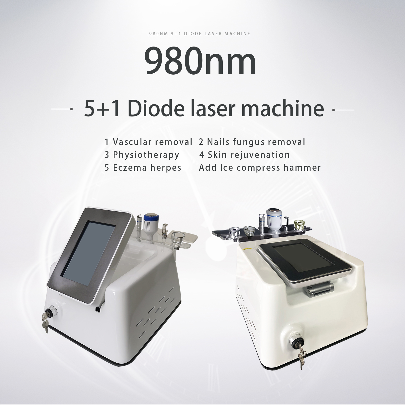 2022 2SDWE15 In 1 980nm Diode Laser Vascular Removal Machine Spider Vein Blood Vessels Removal Spider Vein Removal Diode Laser