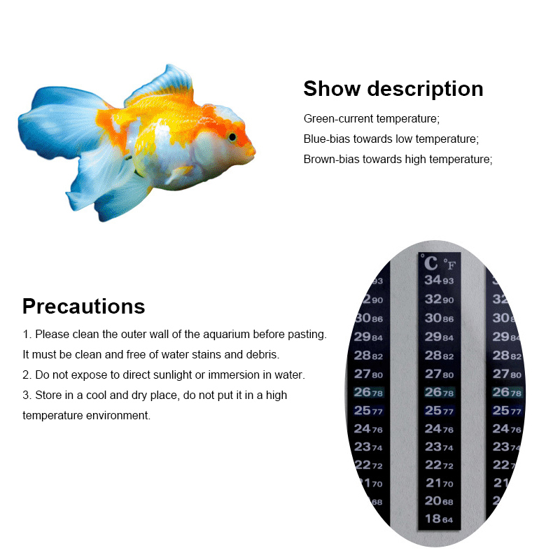 1/5PCS Fish Tank Fridge Thermometer Sticker Aquarium Stick-on Digital Measurement Stickers Temperature Control Tools Products