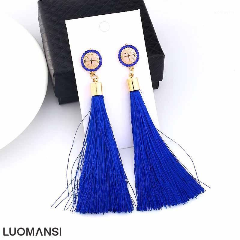 Dangle & Chandelier Luomansi Fashion Bohemian Exaggeration Tassel Earrings Black White Blue Silk Fabric Long Drop For Women Jewelry, Silver
Dangle & Chandelier Luomansi Fashion Bohemian Exaggeration Tassel Earrings Black White Blue Silk Fabric Long Drop For Women Jewelry, Silver