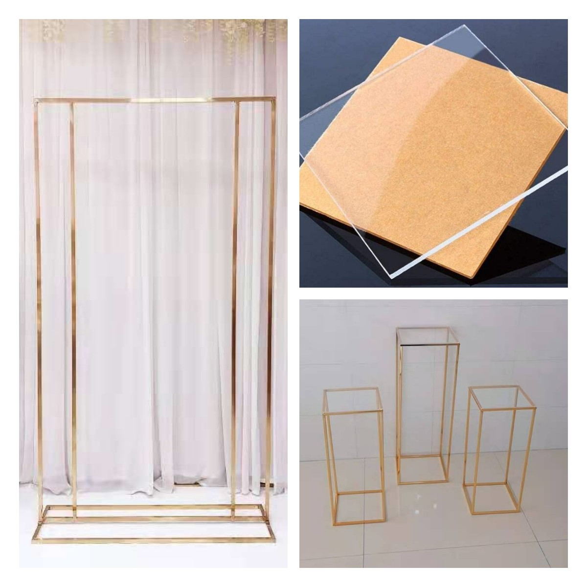 4PCS Iron Arch Wedding Decoration Welcome Sign Billboard Backdrops Metal Frame Flowers Plinths Balloons Rack Birthday Party Stage Home Background Pill