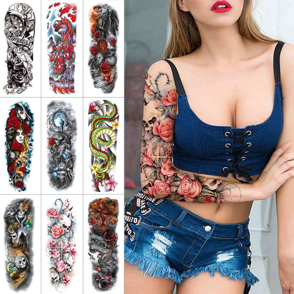 Color arm large temporary stickers Tiger dragon Lion Bear Wolf Waterproof animal tattoo yin yang Eyes men women Tattoo
Color arm large temporary stickers Tiger dragon Lion Bear Wolf Waterproof animal tattoo yin yang Eyes men women Tattoo