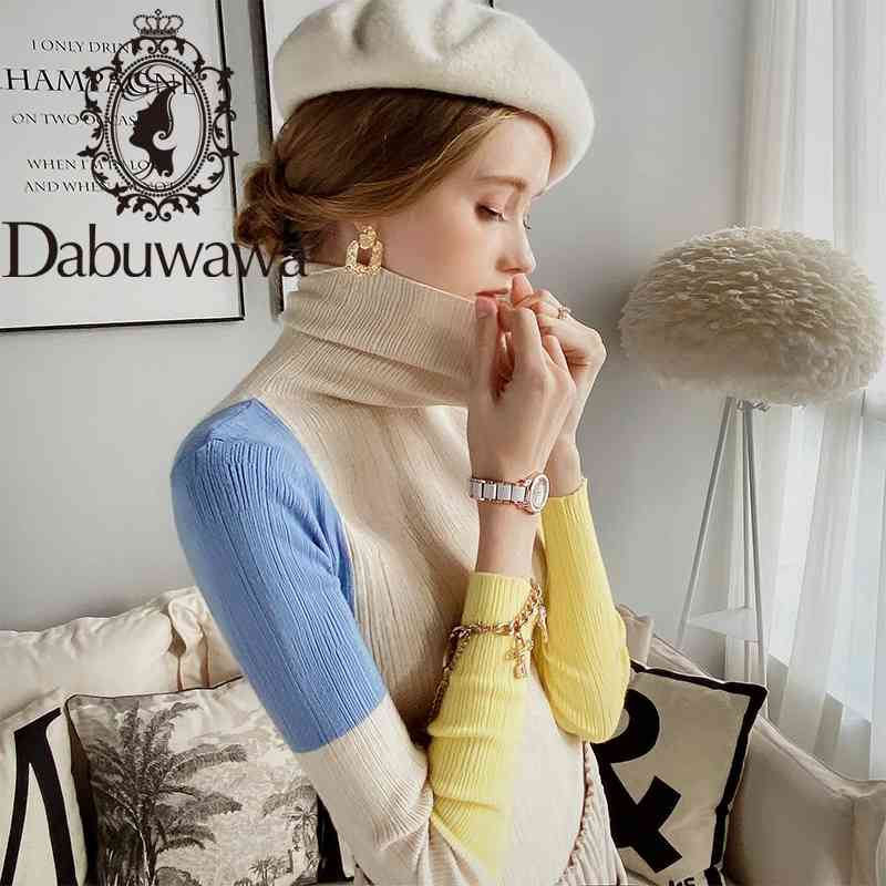 Dabuwawa Casual Patchwork Turtleneck Pullover Sweater Women Autumn Winter Slim Fit Colorful Knitted Sweaters Female DT1DJS021 210520, Khaki
Dabuwawa Casual Patchwork Turtleneck Pullover Sweater Women Autumn Winter Slim Fit Colorful Knitted Sweaters Female DT1DJS021 210520, Khaki