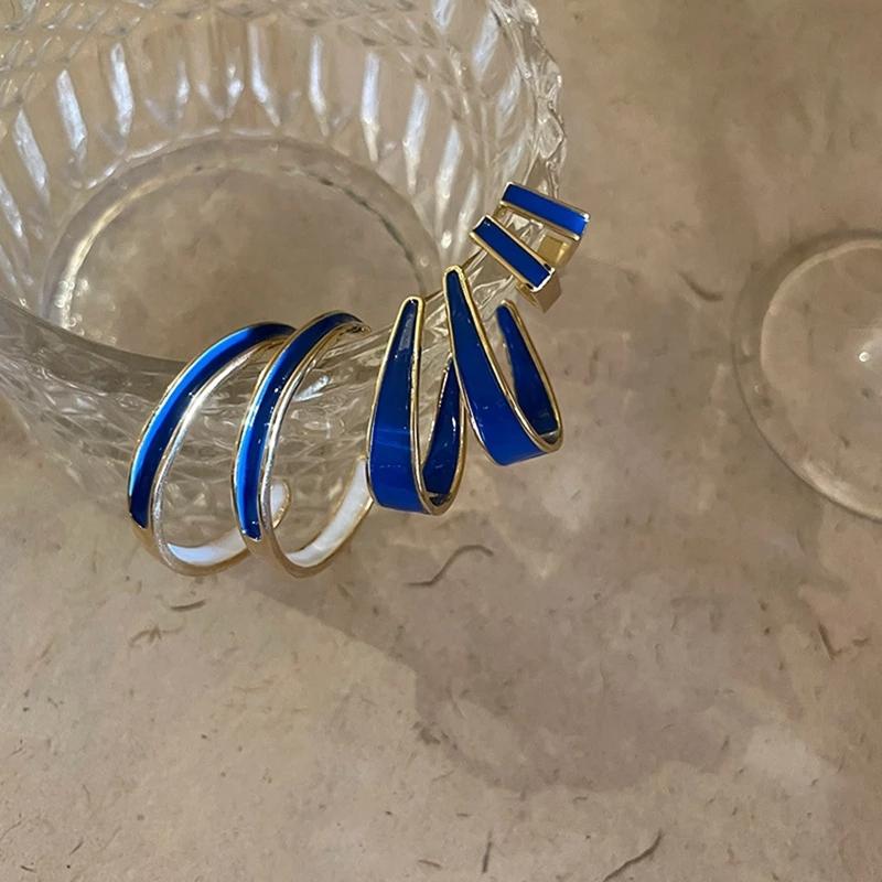Hoop & Huggie Korean Fashion Bule Oil Glaze Metal Square Circle Earrings For Women Ladies Simple Pendientes Party Aesthetic Jewelry
Hoop & Huggie Korean Fashion Bule Oil Glaze Metal Square Circle Earrings For Women Ladies Simple Pendientes Party Aesthetic Jewelry