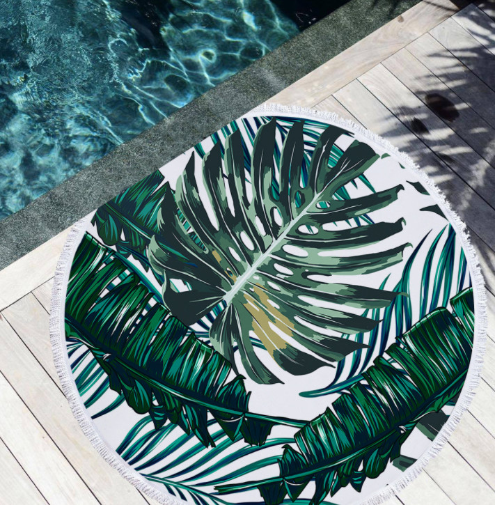 The latest round printed beach towel, green plant style plus peach skin, tassels soft feel, support custom LOGO, Many colors
The latest round printed beach towel, green plant style plus peach skin, tassels soft feel, support custom LOGO, Many colors