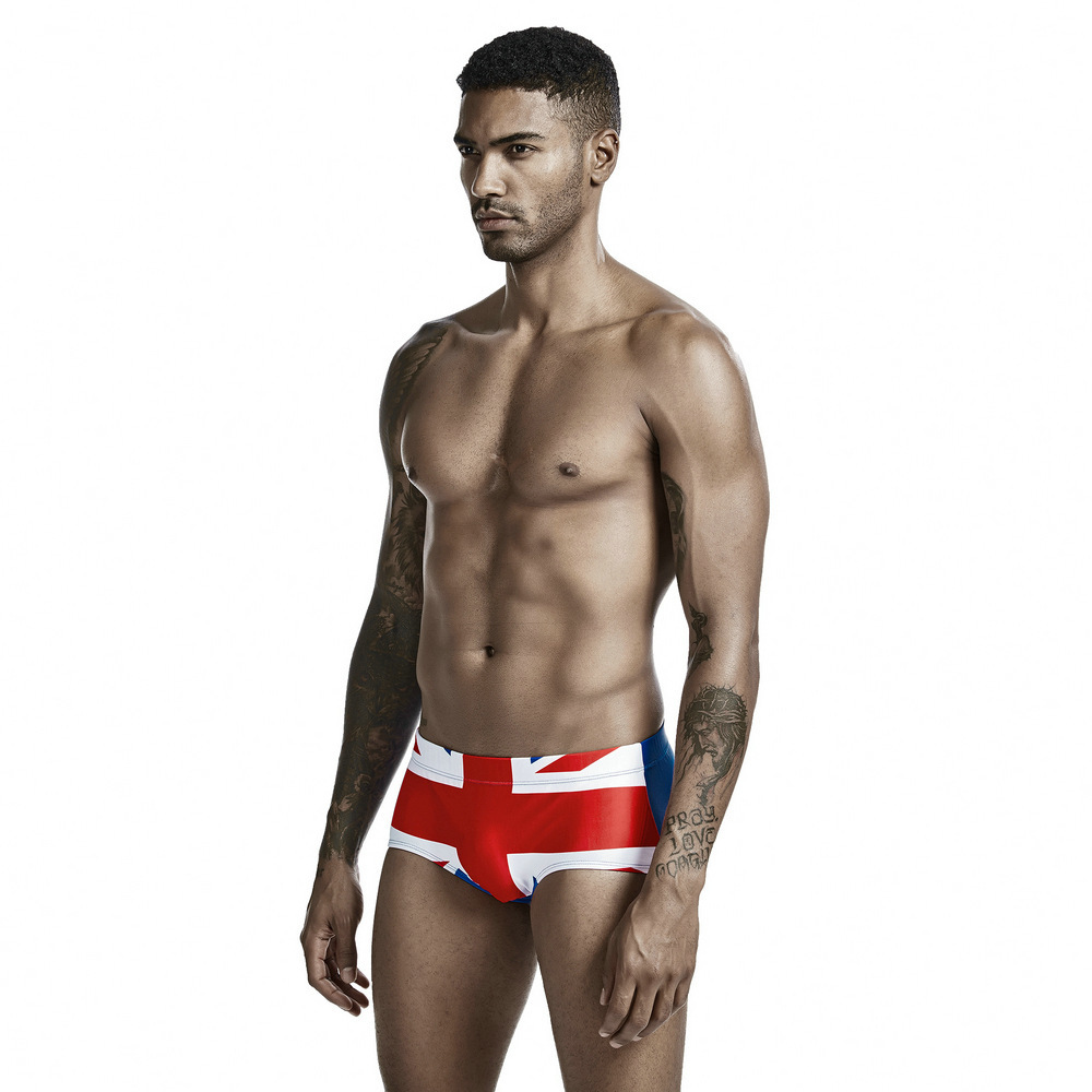 American Flag Men Swimming Shorts Bathing Beach Swimwear Men Briefs Loose Swimsuits Trunks Short Bottoms Stretch trunks 210515