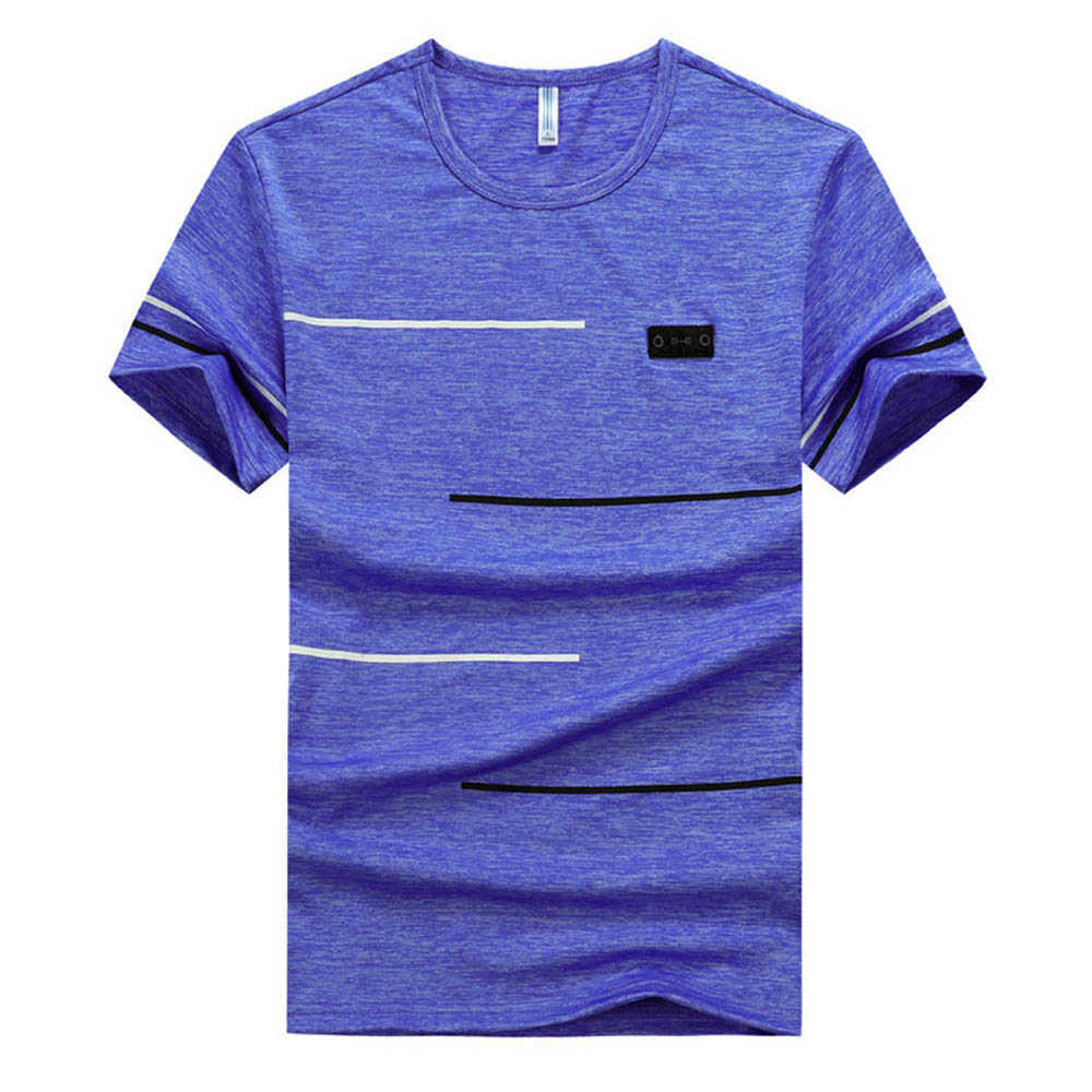 Men's t-shirt Tees Summer cotton O neck Short Sleeve Tops Men Fashion Trends Fitness tshirt Clothing B0335 210707