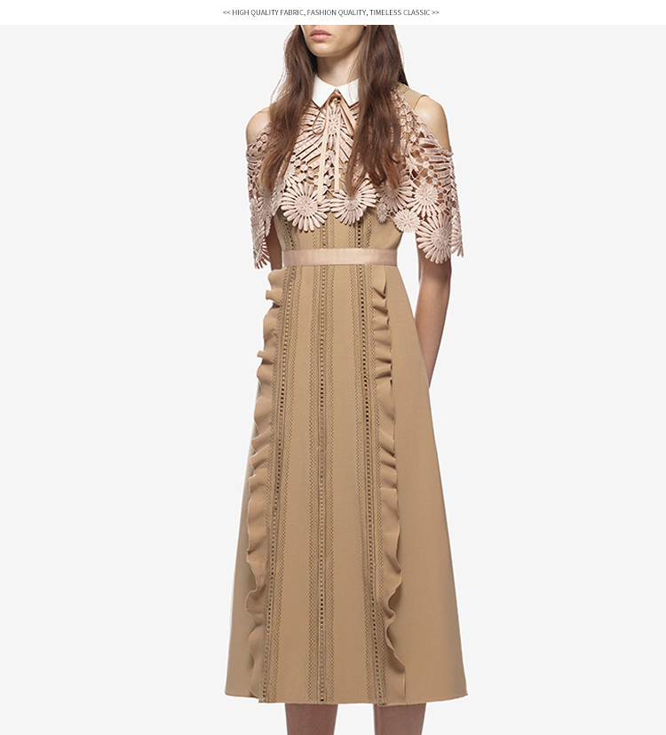 Women Dress est Cloak Sleeve Long es High Quality Runway Elegant Mid Calf Party Night Club Vestido 210506