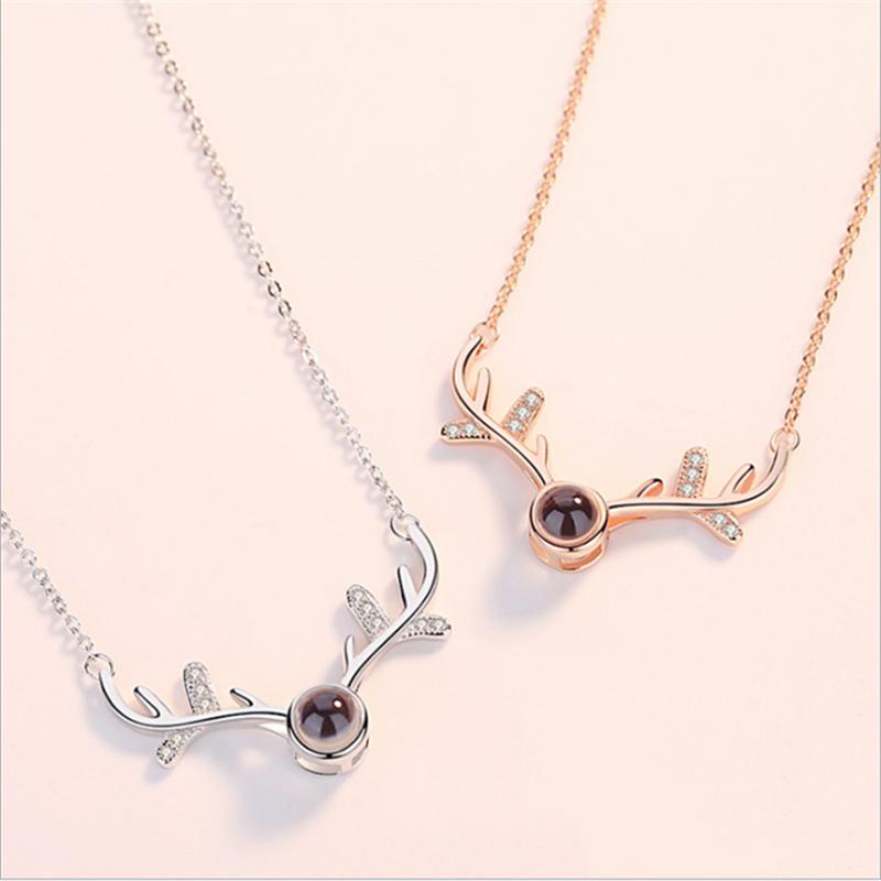 Creative 100 Languages I Love You Antlers Necklaces Romantic Memory Custom Pendant Choker Lady Girl Valentine Day Gift, Silver
Creative 100 Languages I Love You Antlers Necklaces Romantic Memory Custom Pendant Choker Lady Girl Valentine Day Gift, Silver