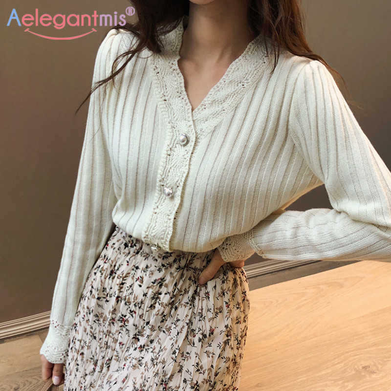 Aelegantmis Elegant Knitted Cardigan Sweater Women Autumn Winter Long Sleeve Sweaters Ladies Sexy V Neck Lace Knit Primer Shirt 210607, Beige
Aelegantmis Elegant Knitted Cardigan Sweater Women Autumn Winter Long Sleeve Sweaters Ladies Sexy V Neck Lace Knit Primer Shirt 210607, Beige