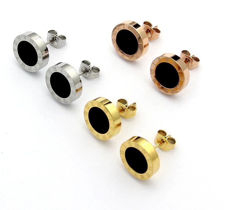 Hip hop designer Classic simple white black noma number studs Stainless Steel Gold silver rose boy women men earrings party Wholesale shell diamond round jewelry
Hip hop designer Classic simple white black noma number studs Stainless Steel Gold silver rose boy women men earrings party Wholesale shell diamond round jewelry