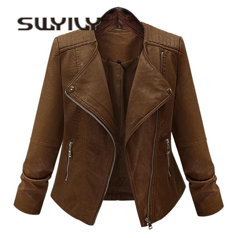 Women's Leather & Faux SWYIVY Lady Jacket Autumn Long Sleeve 2021 Fall Winter PU Coat Woman Slim XXXXXL Big Size Female Fashion Jackets, Black
Women's Leather & Faux SWYIVY Lady Jacket Autumn Long Sleeve 2021 Fall Winter PU Coat Woman Slim XXXXXL Big Size Female Fashion Jackets, Black