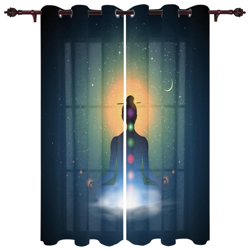 Luxury Modern Window Curtains Yoga Meditation Moon Bedroom Living Room Dining Decoration Translucent Beautiful Curtain & Drapes 
Luxury Modern Window Curtains Yoga Meditation Moon Bedroom Living Room Dining Decoration Translucent Beautiful Curtain & Drapes