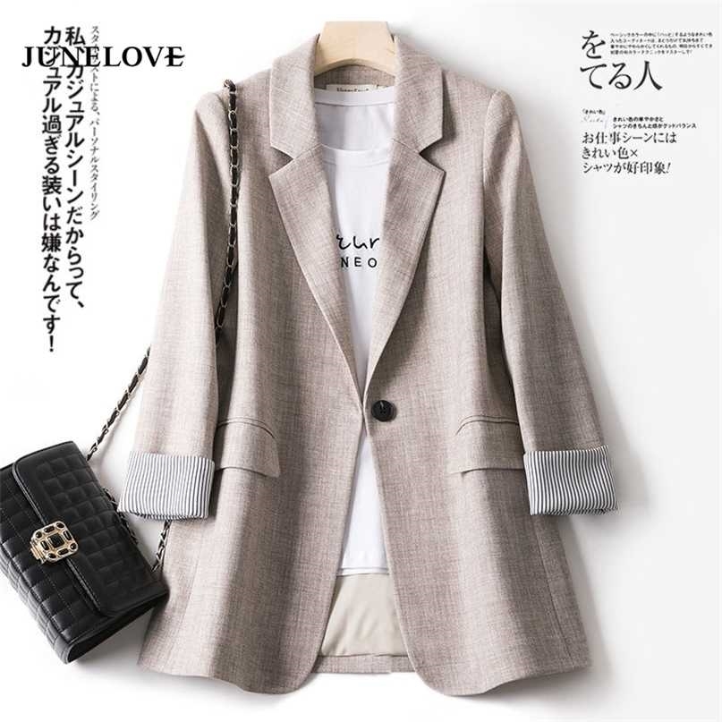 Bella Women Blazer Elegant Business Suits Spring Autumn Office Lady Outerwear Female Casual Blazers Jackets 211122
