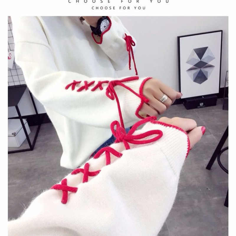 Small Fresh Women Loose Korean Version Of The Short Paragraph Autumn And Winter Wild Outside Wearing Sweater 210427