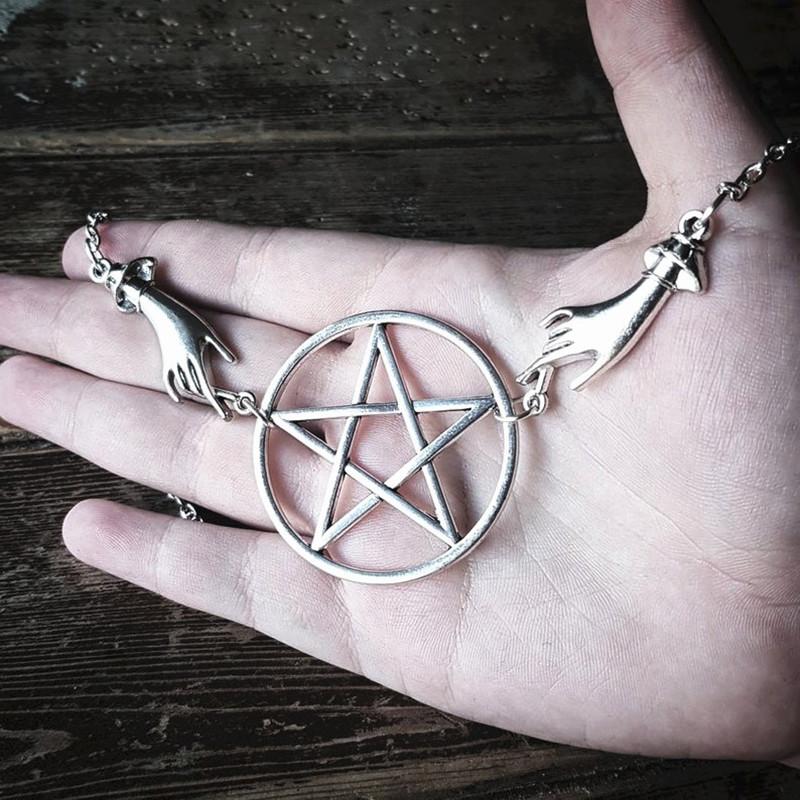 Pendant Necklaces Silver Color Pentagram Pagan Necklace Alter Lnspired Long Big Gothic Classical Occult Dark Gift Men 2021 Fashion
Pendant Necklaces Silver Color Pentagram Pagan Necklace Alter Lnspired Long Big Gothic Classical Occult Dark Gift Men 2021 Fashion