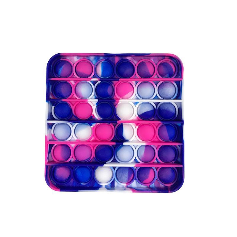 Multicolor Fidget Toy Sensory Push Bubble Board Game Sensory Toy Anxiety Stress Reliever Kids Adults Autism Special Needs Sale/Wh
