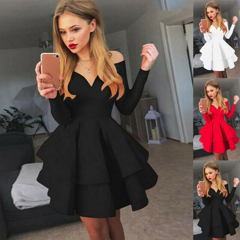 Casual Dresses Women Ladies Off Shoulder Ball Gown Dress Mini Bodycon Party A-Line, Black
Casual Dresses Women Ladies Off Shoulder Ball Gown Dress Mini Bodycon Party A-Line, Black