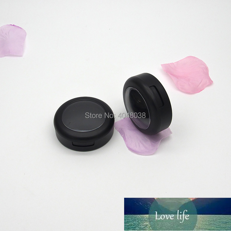 Packing Bottles 36mm Frost Black Empty Blusher Cosmetic Compact Box Plastic Eyeshadow Case Clear Cap Powder Container Lipstick Pallette