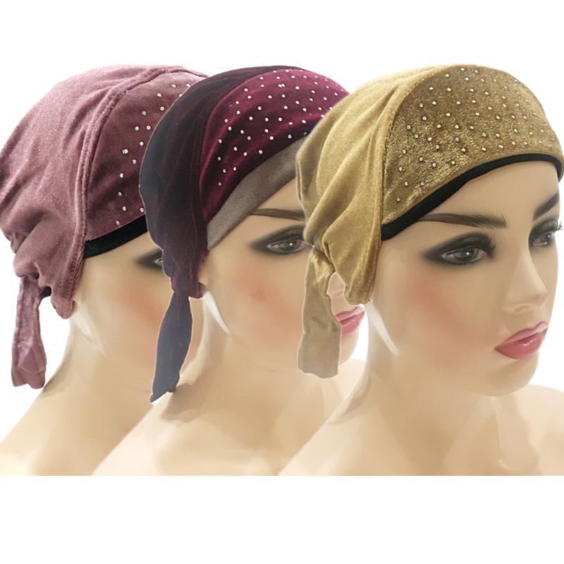 Ethnic Clothing Muslim Women Velvet Hijabs Drilling Turban Scarf Banadans Cancer Chemo Beanie Caps Headwear Headwrap Ladies Hair Accessories
Ethnic Clothing Muslim Women Velvet Hijabs Drilling Turban Scarf Banadans Cancer Chemo Beanie Caps Headwear Headwrap Ladies Hair Accessories
