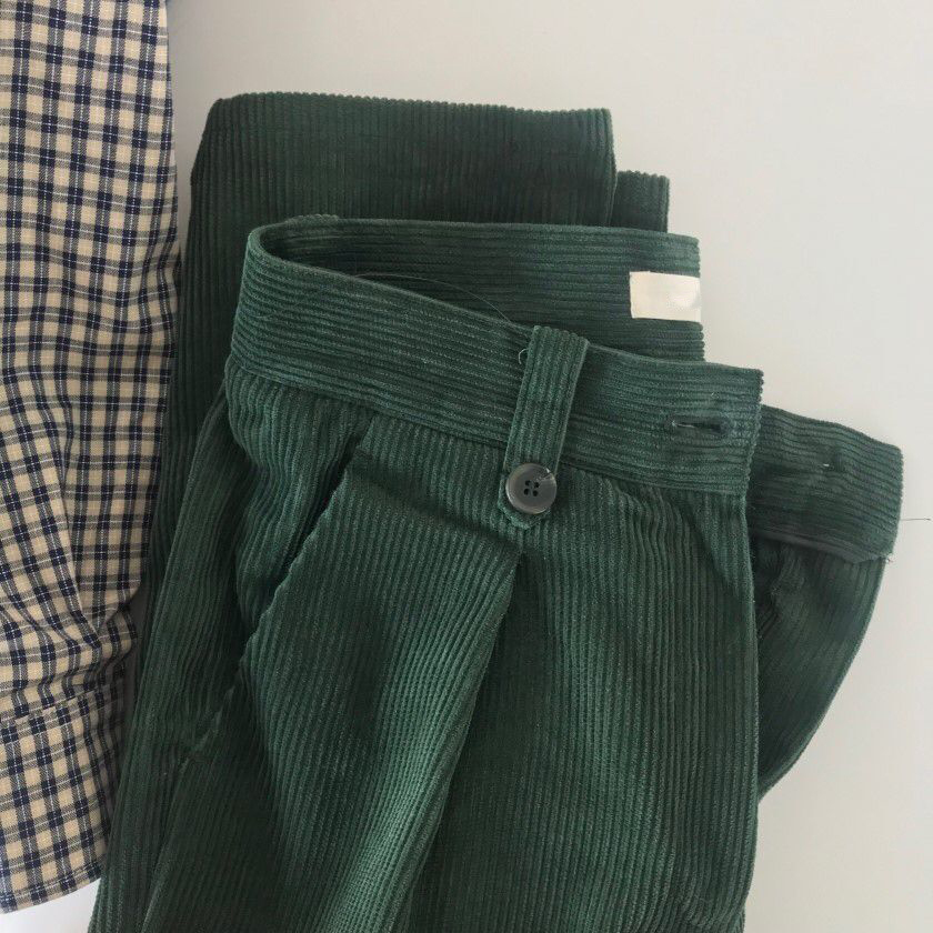 Nomikuma Vinatge Solid Corduroy Harem Pants Causal High Waist Autumn New Trousers Double Poskets Women Pants Mujer 6C982 210427