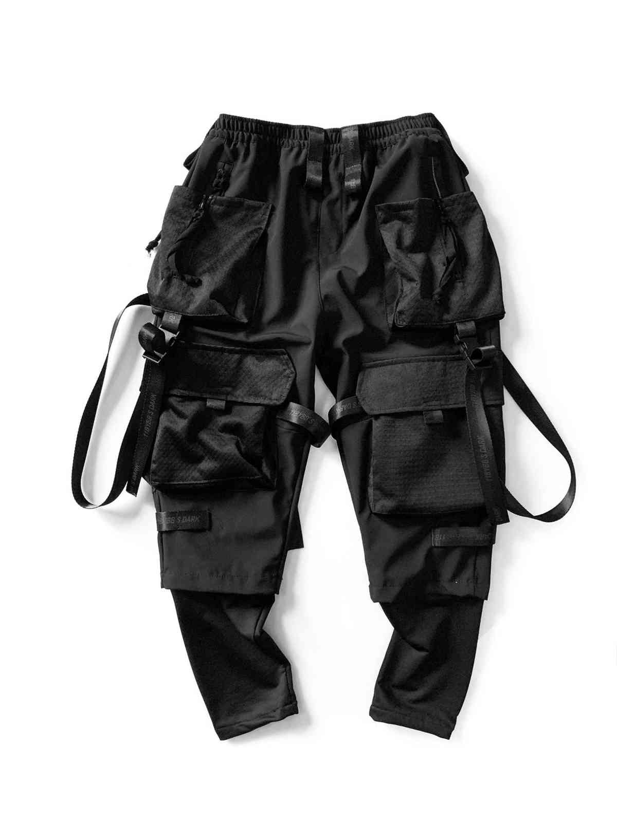 Techwear Cargo Pants Men Black Japanese Streetwear Jogger 211112