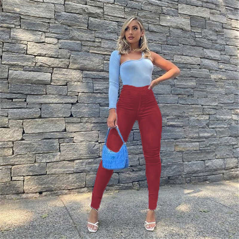 Women's Pencil Pants Trousers Spring Fall Stretch Pants For Women Slim Ladies Trousers Female plus size women 211006