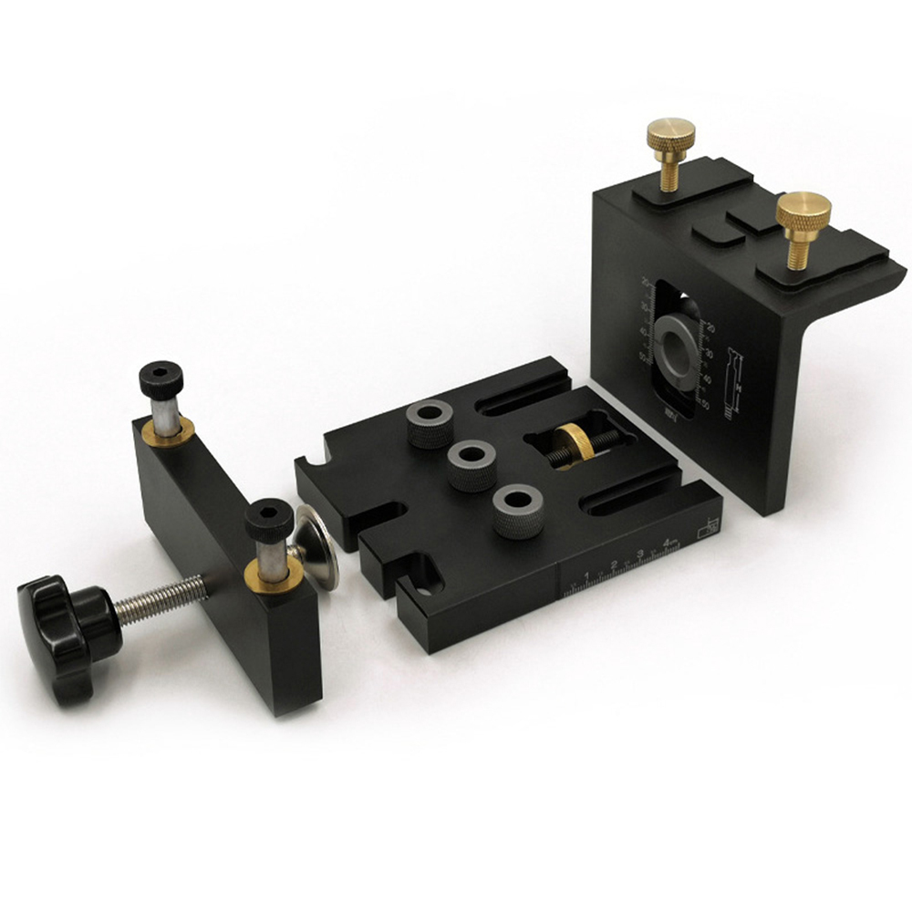 Locator Jig 3 In 1 Woodworking Doweling Jig Kit With Positioning Clip Adjustable Drilling Guide Puncher Locator Carpentry Tools