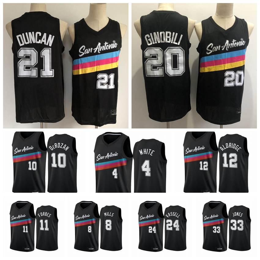 San Antonio Spurs Men DeMar DeRozan Derrick White Patty Mills LaMarcus Aldridge 2020-21 Black City Basketball Jersey New Uniform, Black;red
San Antonio Spurs Men DeMar DeRozan Derrick White Patty Mills LaMarcus Aldridge 2020-21 Black City Basketball Jersey New Uniform, Black;red