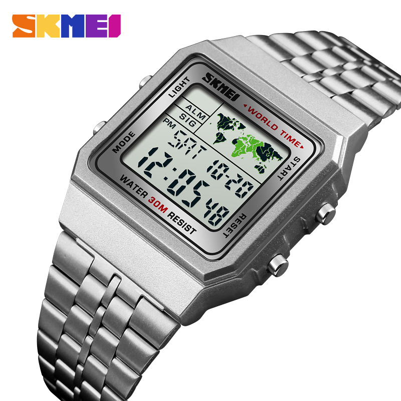 LED Digital Mens Watch Sports Watches Men Relogio Masculino Relojes Stainless Steel Military Waterproof Wrist watches SKMEIg, Gold
LED Digital Mens Watch Sports Watches Men Relogio Masculino Relojes Stainless Steel Military Waterproof Wrist watches SKMEIg, Gold