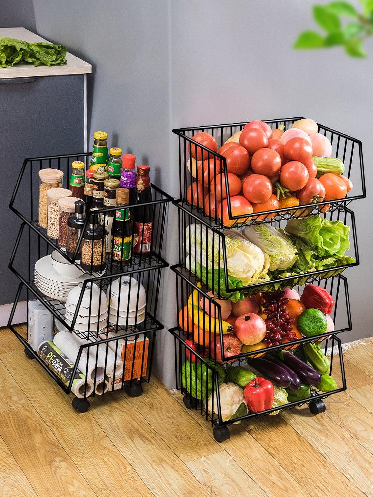 Hooks & Rails Multi-Functional Fruit Vegetable Rack Kitchen Storage Floor-Standing Seasoning Organizing
Hooks & Rails Multi-Functional Fruit Vegetable Rack Kitchen Storage Floor-Standing Seasoning Organizing