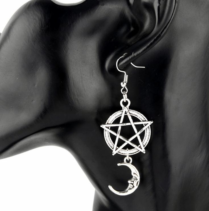2020 New Fashion Vintage Pentagram Moon Dangle Earrings Handmade Statement Earrings Women Earrings
2020 New Fashion Vintage Pentagram Moon Dangle Earrings Handmade Statement Earrings Women Earrings