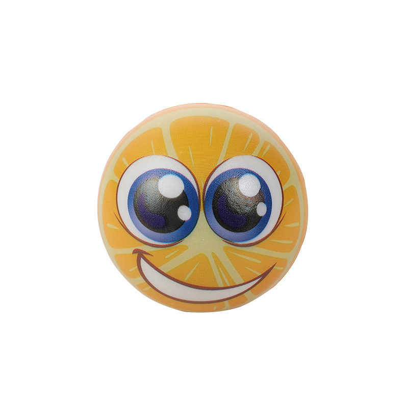Fruit Face PU Foam Ball Kindergarten Baby Toy Balls Anti Stress Ball Squeeze Toys Stress Relief Decompression Toys Anxiety Reliever