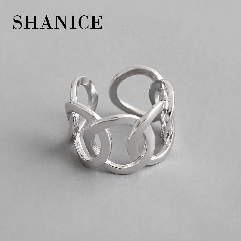 Cluster Rings SHANICE Retro 925 Sterling Silver Open Ring Women Lady Punk Vintage INS Simple Wide Openwork Chain Personality Jewelry Anillos
Cluster Rings SHANICE Retro 925 Sterling Silver Open Ring Women Lady Punk Vintage INS Simple Wide Openwork Chain Personality Jewelry Anillos