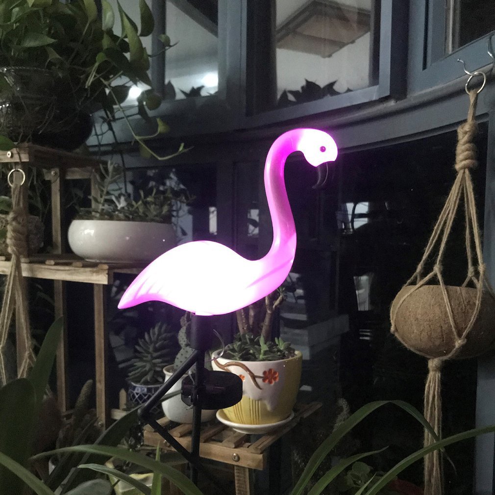 3Pcs Led Flamingo Waterproof Solar Gazon Light Outdoor Garden Decoration Light Garden Floor With Landscape Lights