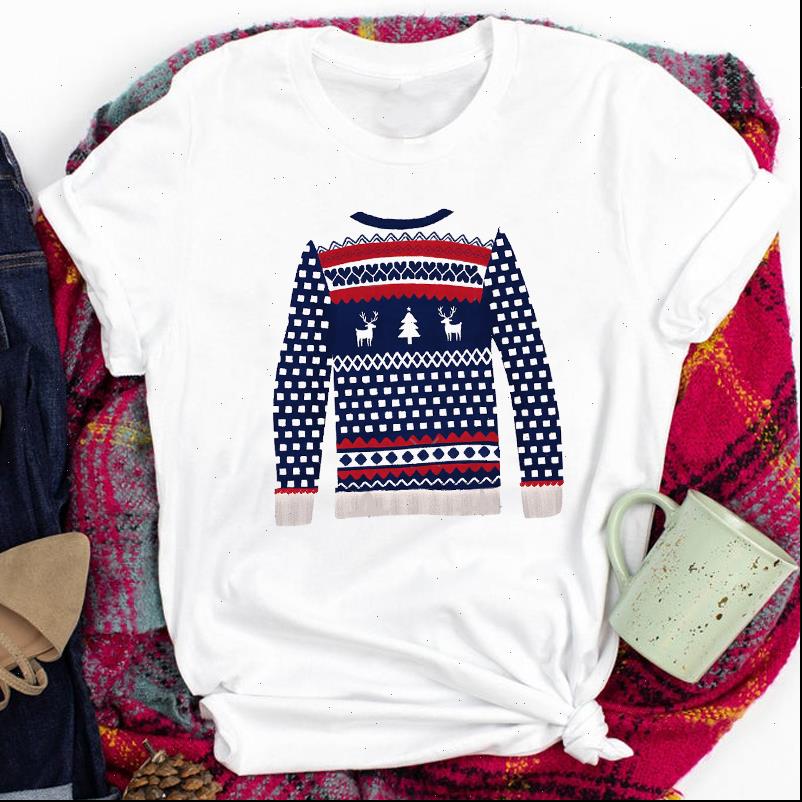 Women T Shirt Tees for Lady Merry Christmas Fashion Deer Style Cartoon Happy Winter Print Tshirt Clothes Top Graphic Female, White 
Women T Shirt Tees for Lady Merry Christmas Fashion Deer Style Cartoon Happy Winter Print Tshirt Clothes Top Graphic Female, White