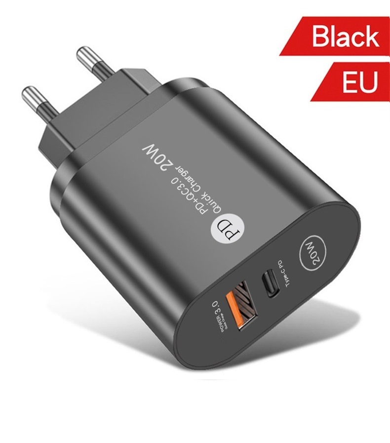 Fast Quick Charge EU US UK 20W 12W PD Type C USB C Wall Charger Smart Power adapters For IPad Iphone 11 12 13 14 15 Samsung Huawei Android phone With 