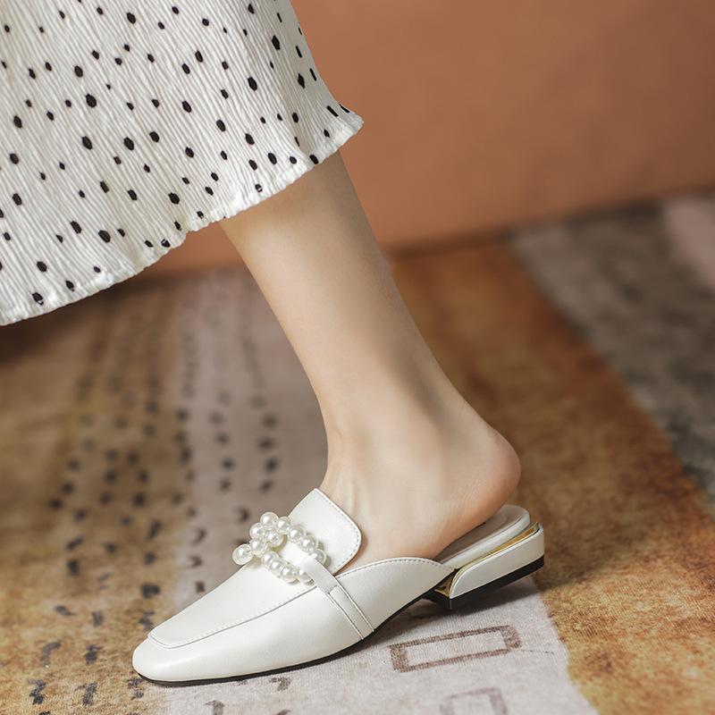 Slippers Square Heel Rivet Cover Toe Low Soft Beach Shoes Slides Fashion Loafers Beige Heeled Sandals Block Comfort Sabot Summer
Slippers Square Heel Rivet Cover Toe Low Soft Beach Shoes Slides Fashion Loafers Beige Heeled Sandals Block Comfort Sabot Summer