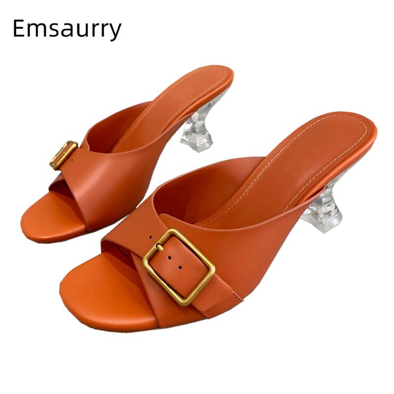 Clear Crystal Spike Heel Runway Mules For Lady Sexy Open Toe Candy Color Real Leather Slingbacks Buckle Belt Sandals Women Dress Shoes, Black
Clear Crystal Spike Heel Runway Mules For Lady Sexy Open Toe Candy Color Real Leather Slingbacks Buckle Belt Sandals Women Dress Shoes, Black