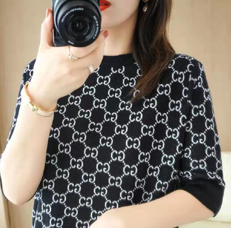 2022GG Women Knits Short Sleeve Knitted Women O Neck Thin Slim Tees striped Sweater Korean Pullover Clothes -XXXL, Blue
2022GG Women Knits Short Sleeve Knitted Women O Neck Thin Slim Tees striped Sweater Korean Pullover Clothes -XXXL, Blue