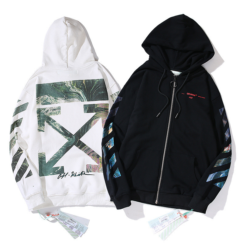 Autumn Winter Loose Casual Hooded Sweater Ow Youth Fashion Zipper Jacket Men' and Women' Wear, White
Autumn Winter Loose Casual Hooded Sweater Ow Youth Fashion Zipper Jacket Men' and Women' Wear, White