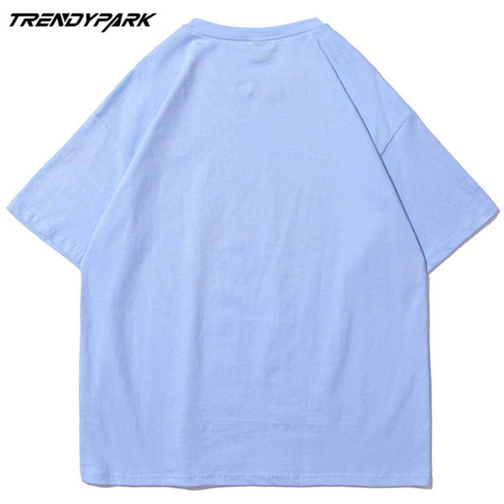 Men's T-shirt Funny Cartoon Small Ducks Summer Short Sleeve Printed Tee Hip Hop Oversized Cotton Casual Harajuku Tshirts 210601