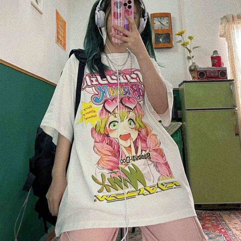 Anime Demon Slayer Kimetsu No Yaiba T-shirt Kanroji Mitsuri Tshirts Girls Streetwear Harajuku Women Summer Casual T Shirt CS631 G220228, White
Anime Demon Slayer Kimetsu No Yaiba T-shirt Kanroji Mitsuri Tshirts Girls Streetwear Harajuku Women Summer Casual T Shirt CS631 G220228, White