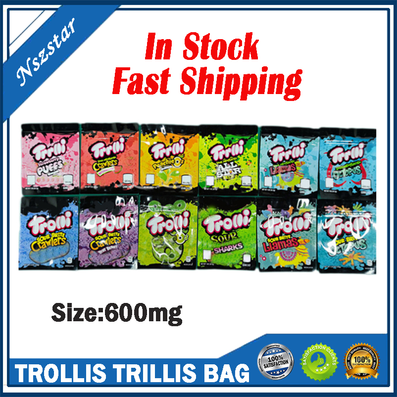 TROLLIS TRILLIS Bag 600mg Edibles Mylar Package Bag Smell Proof Infused Gummies Pouch Zipper Bags Packaging 12 colors
TROLLIS TRILLIS Bag 600mg Edibles Mylar Package Bag Smell Proof Infused Gummies Pouch Zipper Bags Packaging 12 colors