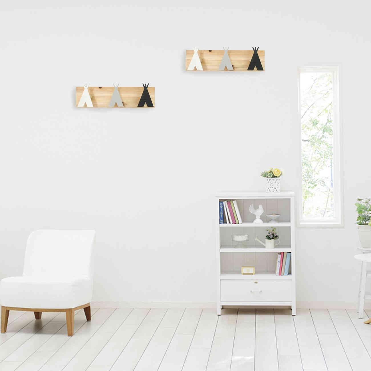 Back Wooden Tent Hooks For Kids Door Back Hook Wall Clothes Coat Hanger Rustproof Towel Rack