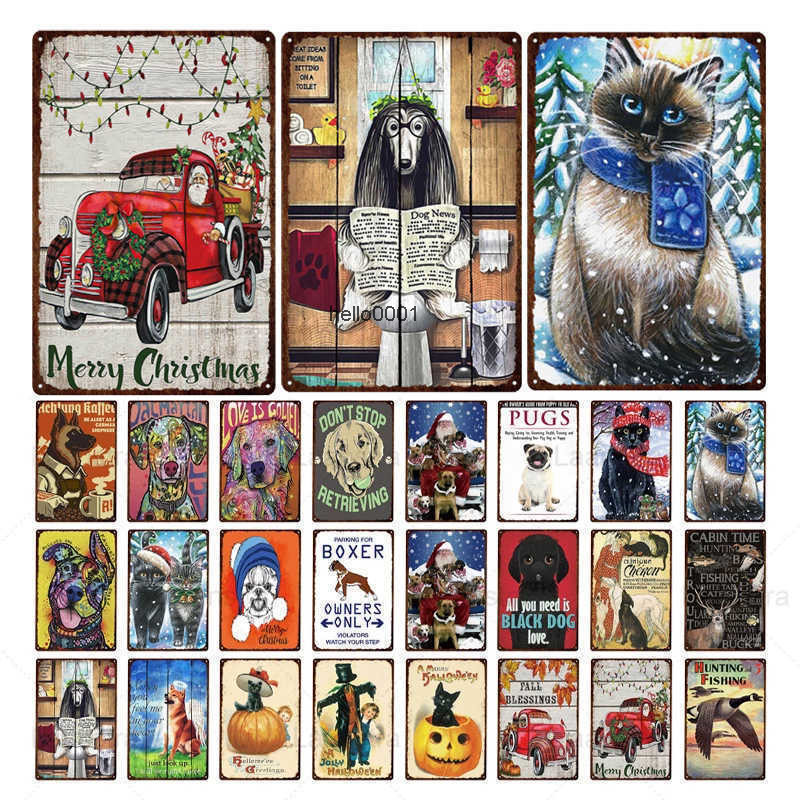Christmas Santa Claus Dog & Cat Tin Sign Wall Art Painting Vintage Decor Poster Metal Signs Bar Cafe Pet Store Home Decora
Christmas Santa Claus Dog & Cat Tin Sign Wall Art Painting Vintage Decor Poster Metal Signs Bar Cafe Pet Store Home Decora